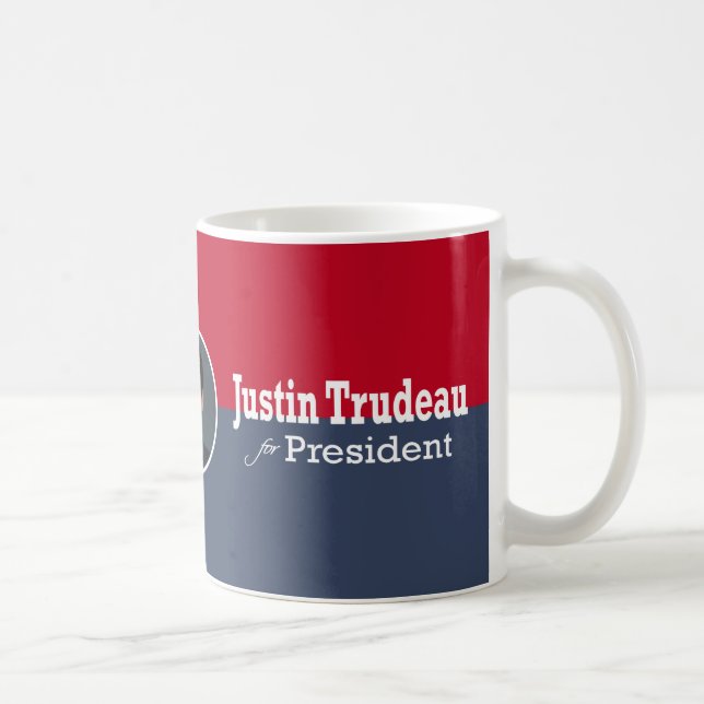 Justin Trudeau para a caneca do presidente café (Direita)