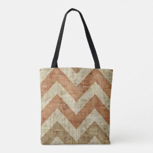 Jute Chevron Tote Bag