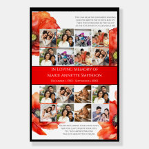 JW Memorial-Funeral Service Sinal Poster Impressão