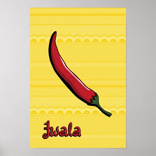 Jwala Chili Pepper Poster (Frente)