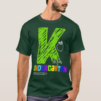 K é para Camisa T do jardim de infância