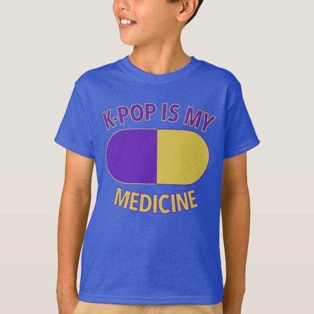 K-Pop é minha camiseta para crianças medicinais (Frente)
