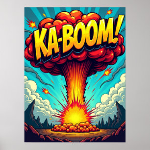 KA-BOOM! Poster de explosão de pop