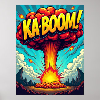 KA-BOOM! Poster de explosão de pop