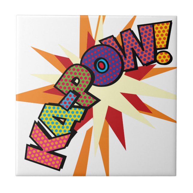 KA-POW Diversão Arte Pop de Quadrinhos Retrô (Frente)