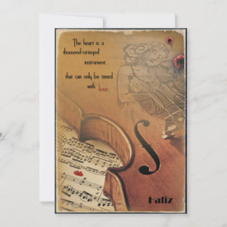Kaart enkel Hafiz - thousend-stringed instrument