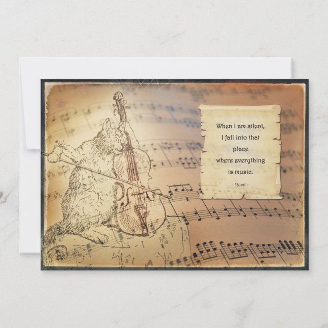 Kaart enkel met Rumi - Everything is music (Frente)