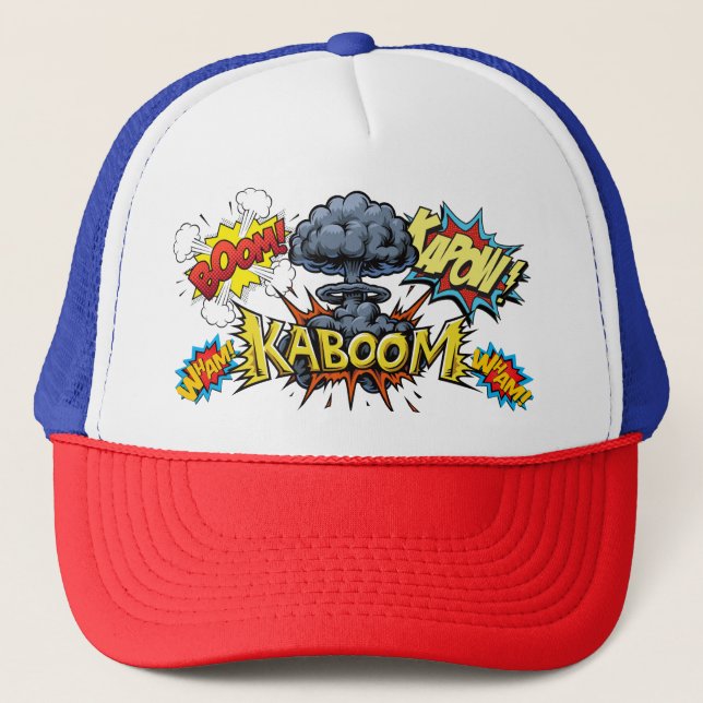 Kaboom Bam Wham Boom Bic Book Boné Baseball (Frente)