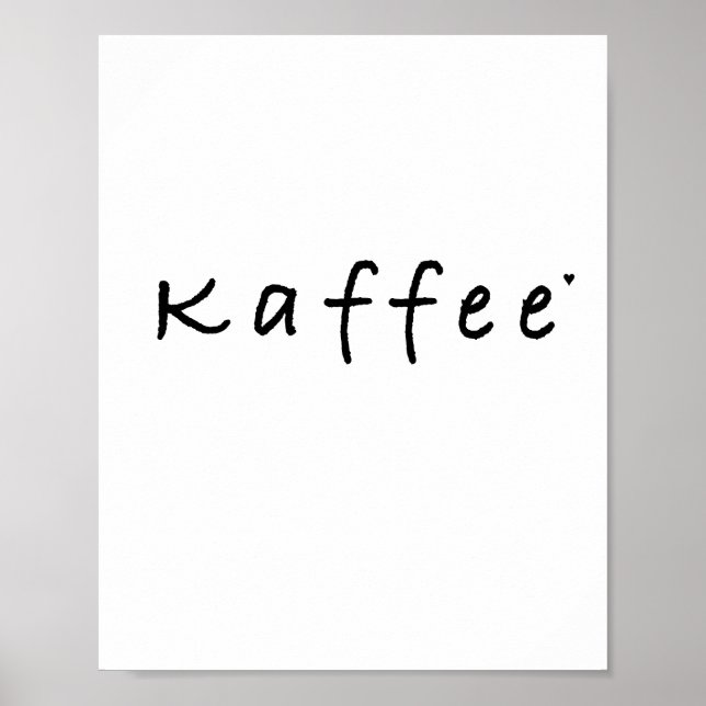 Kaffee - minimalistic typography poster (Frente)
