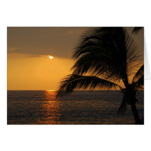 Kailua Kona, Havaí, cartão do por do sol
