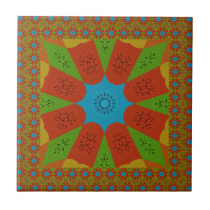 Kaleidoscope Bloom Uma Cor Vibrante de Estampa Afr