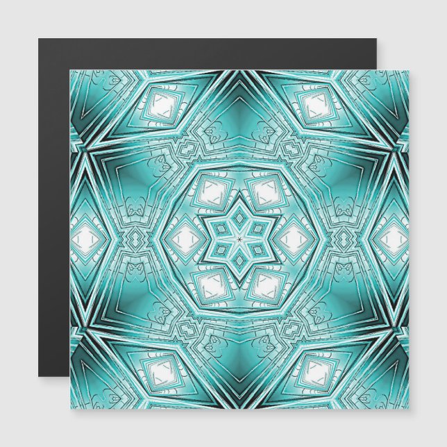 Kaleidoscópio Ártico Cartão Magnético (Frente/Verso)