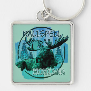 Kalispell Montana rustic moose chaveiro