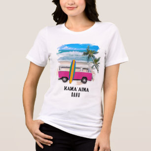 Kamaʻaina Oahu Rosa Quente Vintage Havaí Local