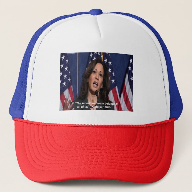 Kamala Harris e Boné de citação do Sonho Americano (Frente)