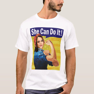 Kamala Harris Ela Consegue! Camiseta Masculina Bás