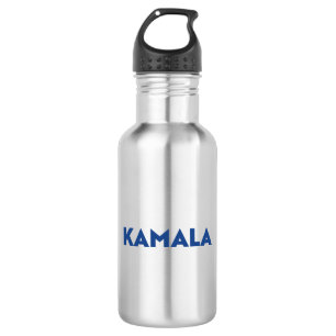 "kamala" kamala harris - letras azuis Garrafa