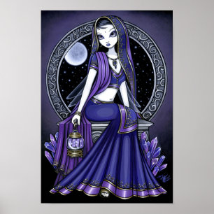 "Kami" Roxo Moon Sari Fairy Poster