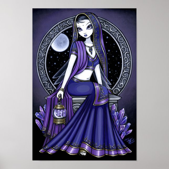 "Kami" Roxo Moon Sari Fairy Poster (Frente)