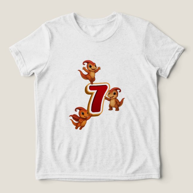 Kammli Dino Birthday Shirt – 7 years (Design frontal)