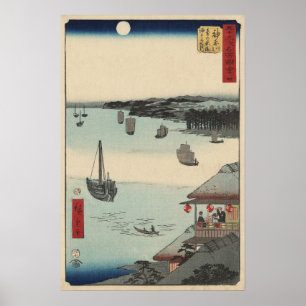 Kanagawa, Japão: Impressão em Xilogravura Utagawa