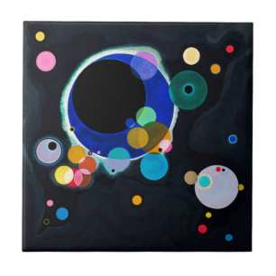 Kandinsky abstrato de diversos círculos