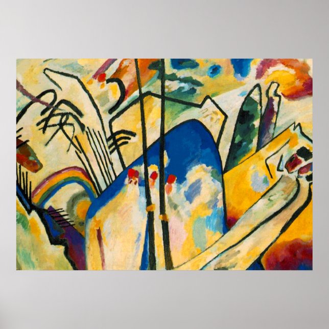 Kandinsky Composição IV Pintura Poster (Frente)