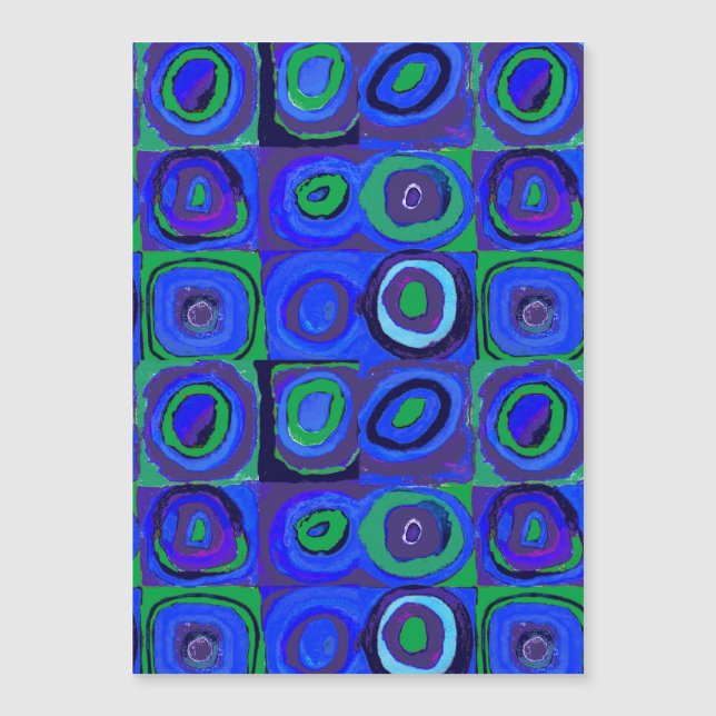 Kandinsky Farbstudie Quadrados Azuis Círculo Quadr (Frente)