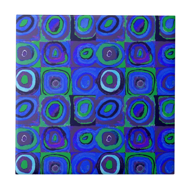 Kandinsky Farbstudie Quadrados Azuis Círculo Quadr (Frente)