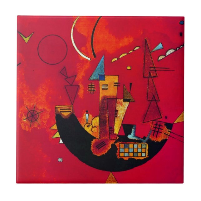 Kandinsky Mit und Gegen Red Abstrato (Frente)
