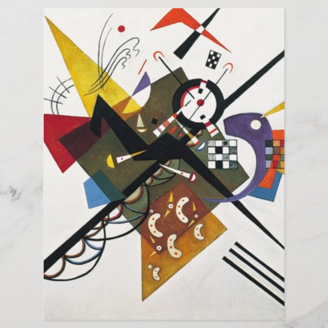 Kandinsky Na Pintura Branca De Dois Abstrato (Frente)