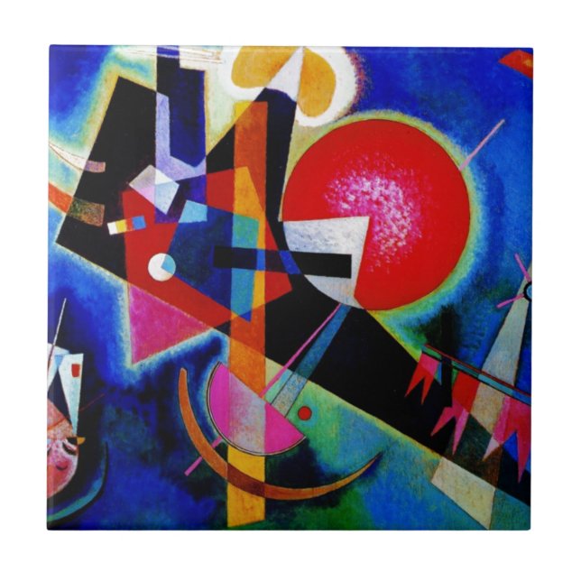 Kandinsky na pintura de Abstrato azul (Frente)