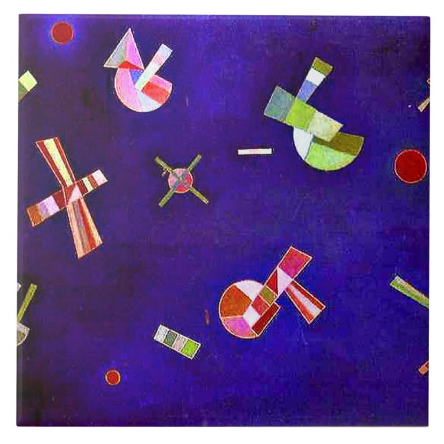 Kandinsky - Voo fixo, abstrato de arte colorida (Frente)