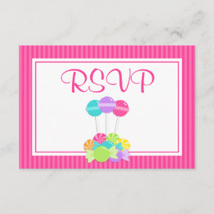 Kandy Stripes Rosa Bat Mitzvah RSVP