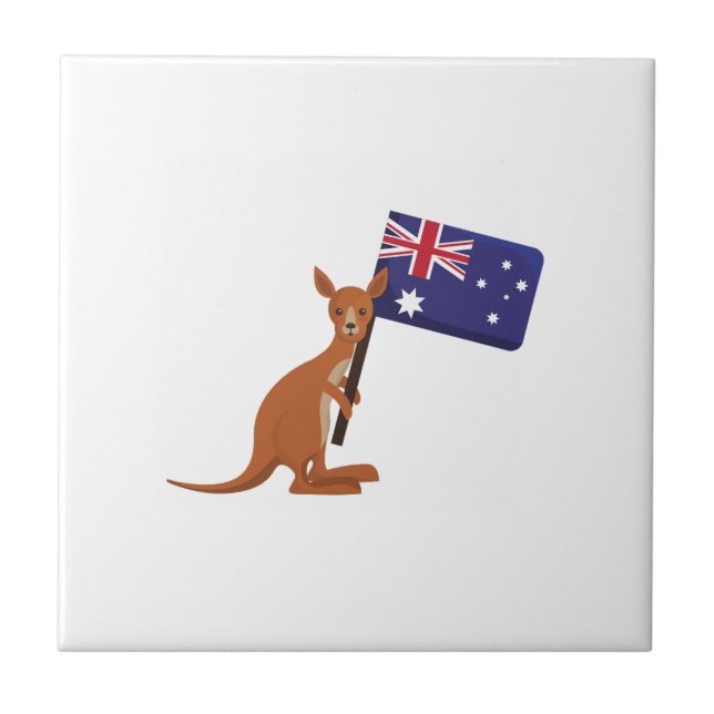 kangaroo australia flag (Frente)