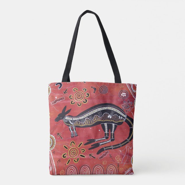 Kangaroo Dreaming Aboriginal Tote Bag (Verso)