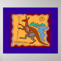 Kangaroo X-ray Art Poster
