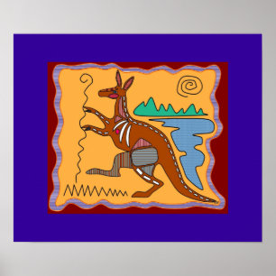 Kangaroo X-ray Art Poster