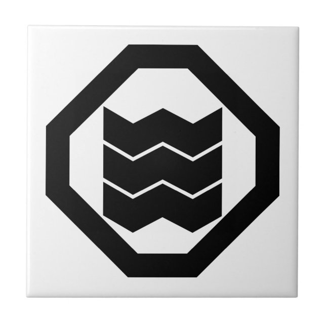 Kanji em forma de imagem para três em Oshiki (Frente)