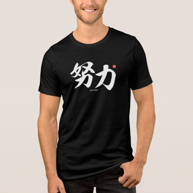 kanji - esforço, esforço - (Frente)