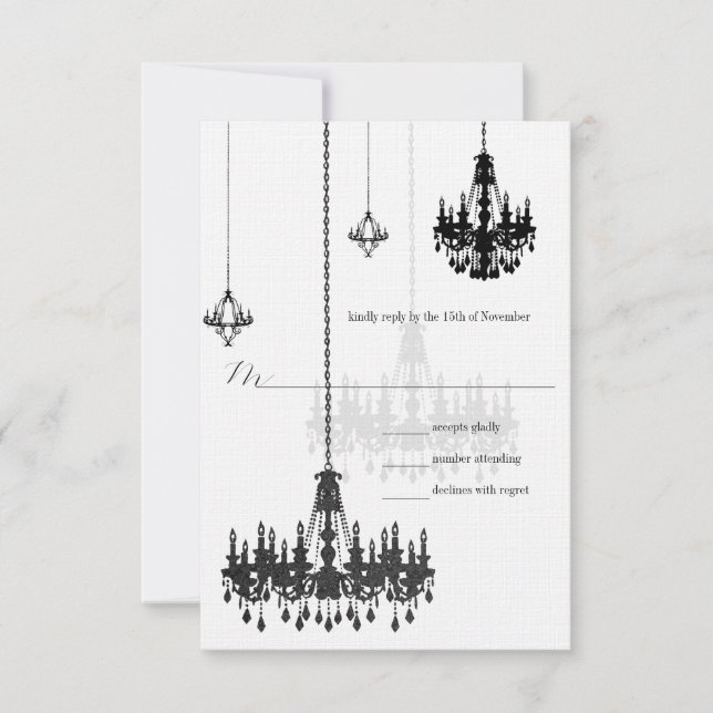 Kanji por Amor 7 Chandeliers Negros RSVP (Frente)