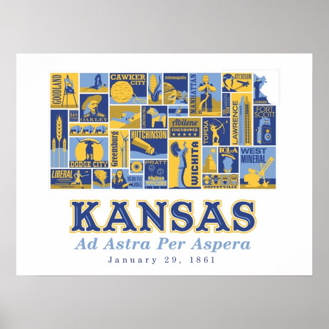 Kansas - Ad Astra Per Aspera - Poster (Frente)