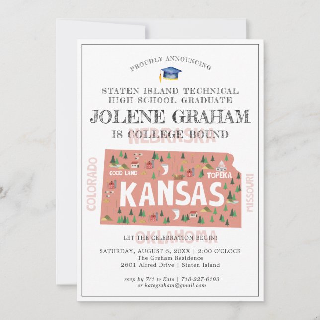 Kansas | Festa de Formatura para Universitário (Frente)