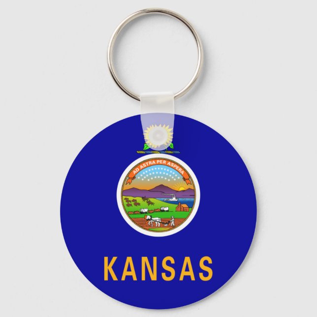 Kansas Flag Chaveiro (Frente)