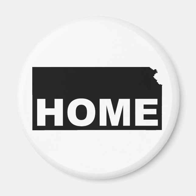 Kansas Home Longe Da Imã de geladeira Estatal (Frente)