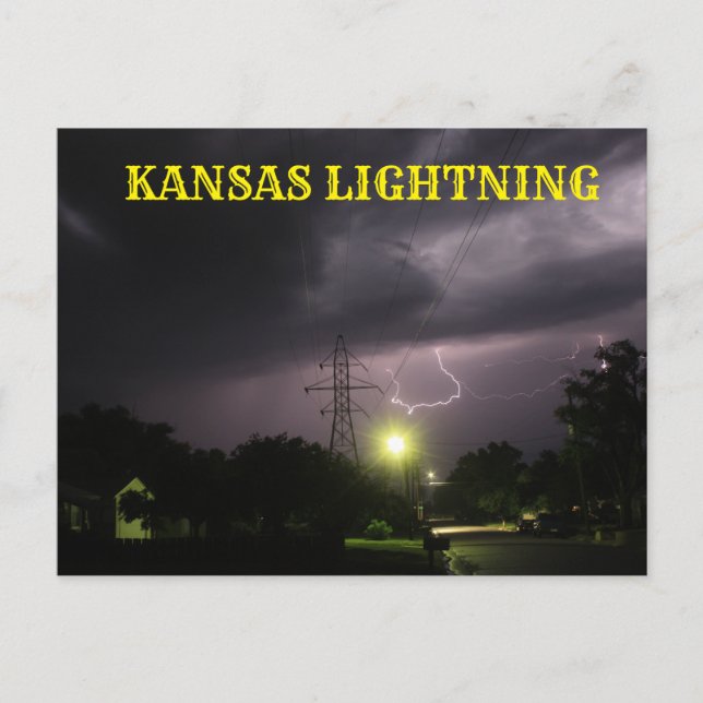 Kansas Lightning sobre o Cartão de Posto de Hutchi (Frente)