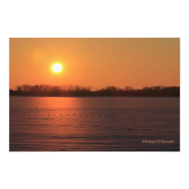 Kansas Orange Sunset com o alargamento de fotos da (Frente)