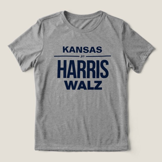 Kansas para Harris Walz (Design frontal)