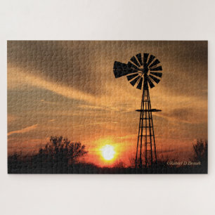 Kansas Sunset com QUEBRA-CABEÇA de Windmill