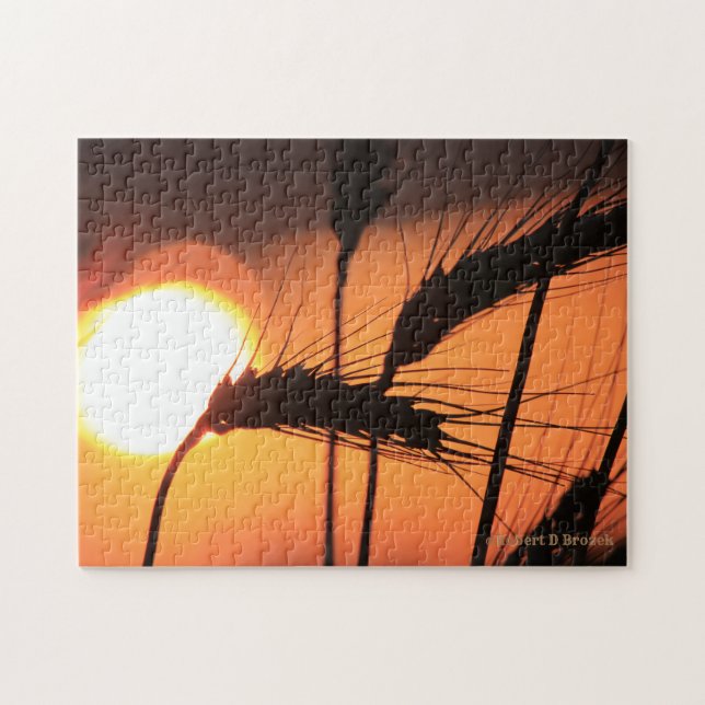 Kansas Wheat Sunset QUEBRA-CABEÇA (Horizontal)